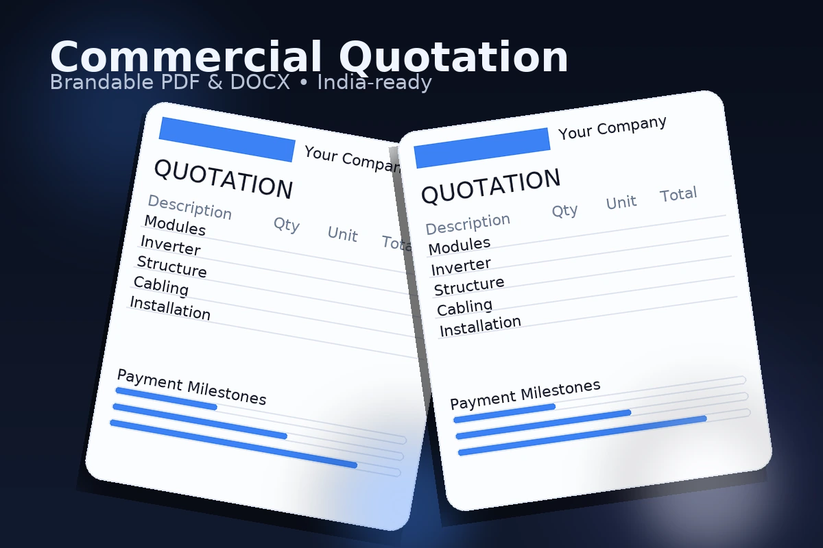 Commercial template (10–100 kW)