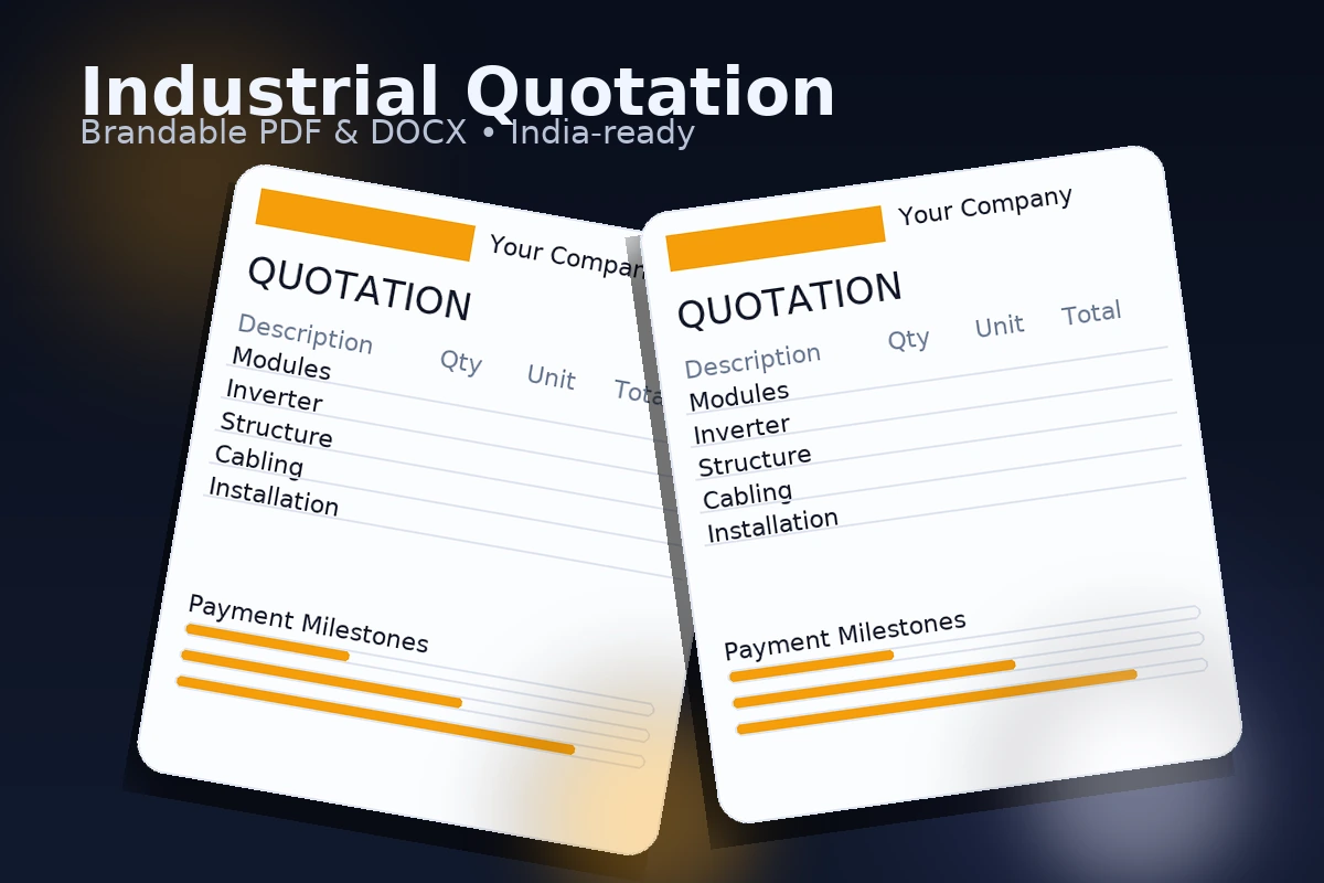 Industrial template (100 kW+)